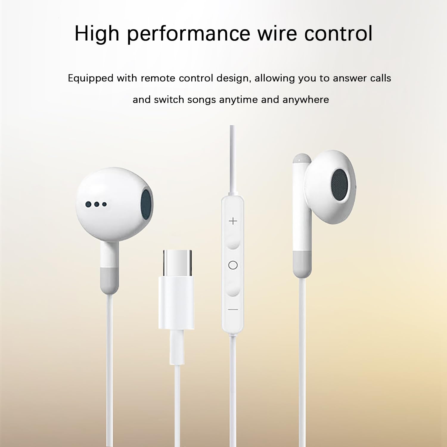 Навушники Jinpojun USB C для Samsung Galaxy S Series Вкладиші Кабельні Чорний, фото №2