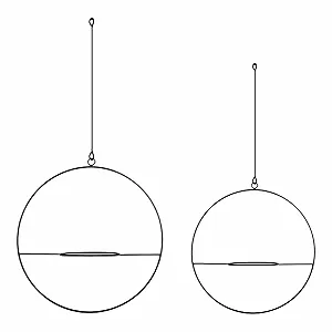 Подвесы для растений [en.casa] Opsterland Набор из 2 шт. металлические Черный synthetic.ua - Фото 1