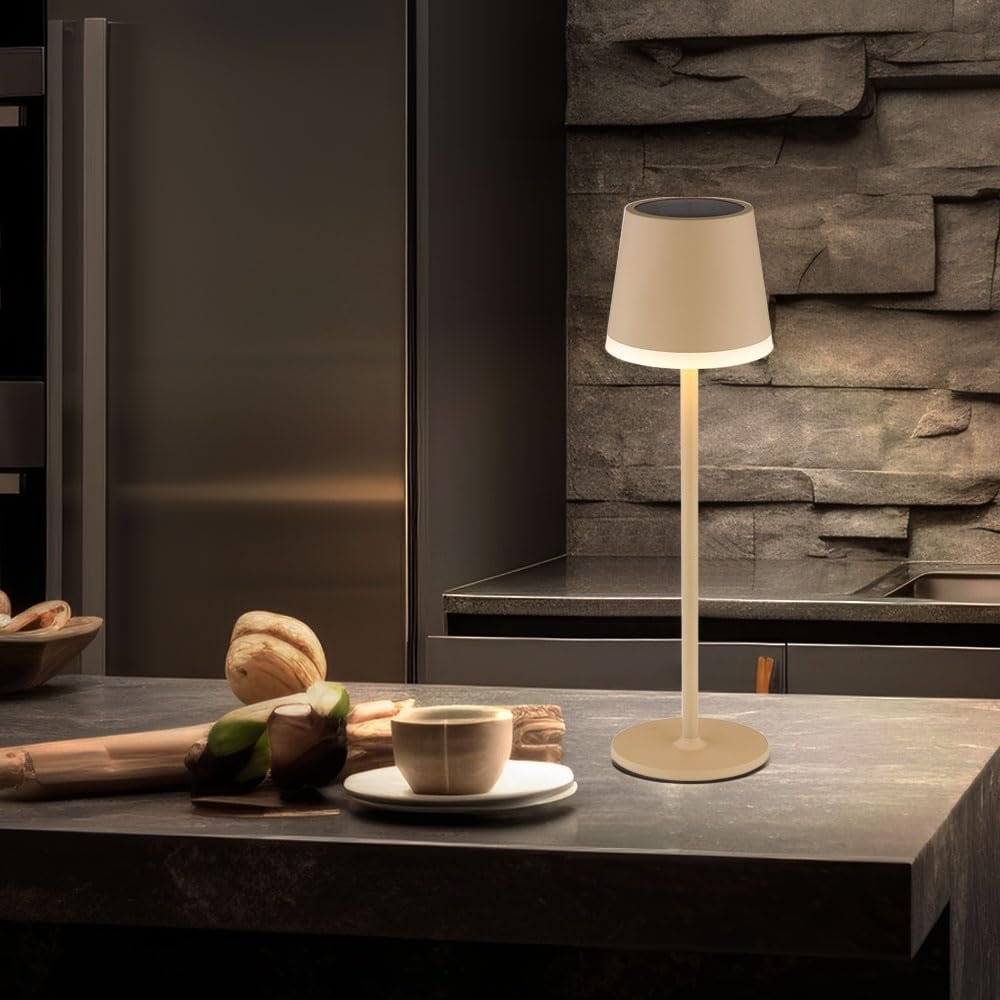 Настольная лампа GLOBO Solar Light IP44 LED 11 x 41 см Песочная, фото №3