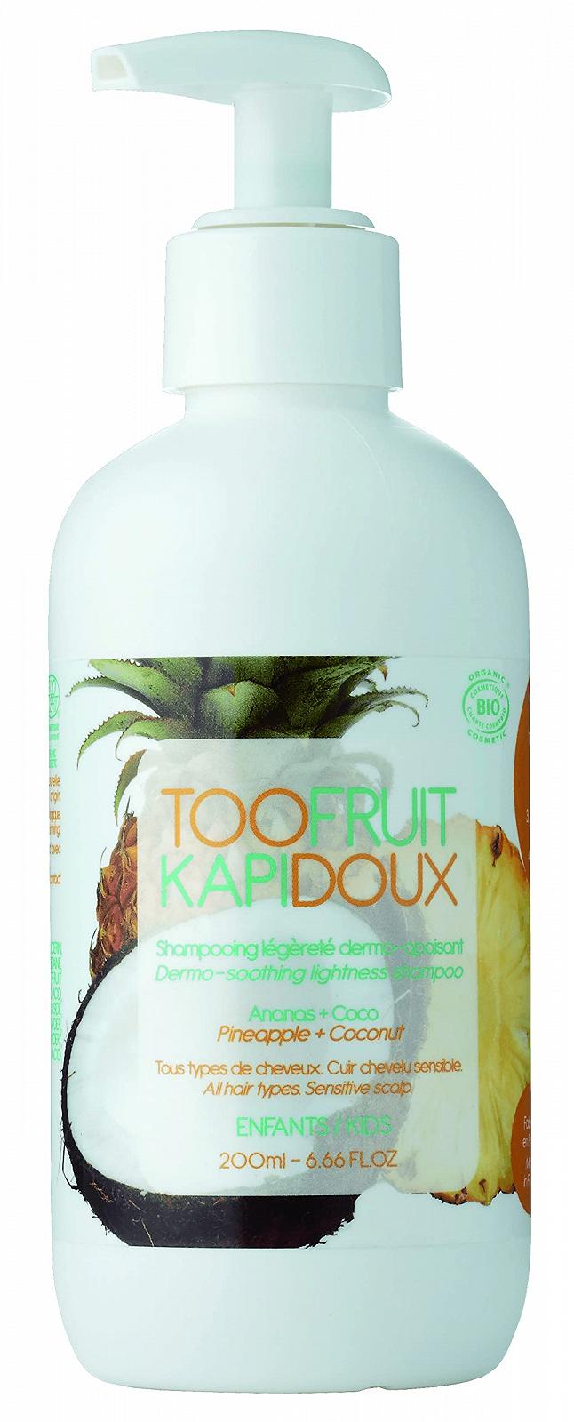 Шампунь Toofruit Kapidoux Dermo-Soothing Lightness Pineapple+Coconut 200 мл, фото №1