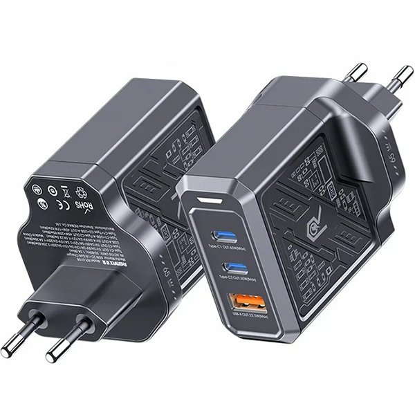 Комплект Повербанк O2 Project 60000 мАг 65W + Кабель гумовий Remax RC-C032 + Швидка GaN зарядка Remax RP-U108, фото №5