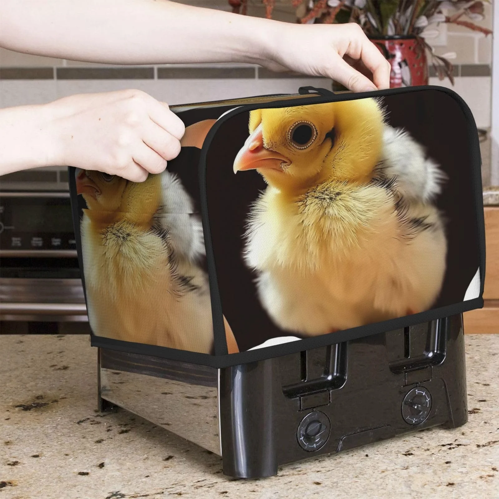 Чохол для тостера на 2 скибки з двома кишенями, фото №5 Чохол для тостера на 2 скибки з двома кишенями, фото №5