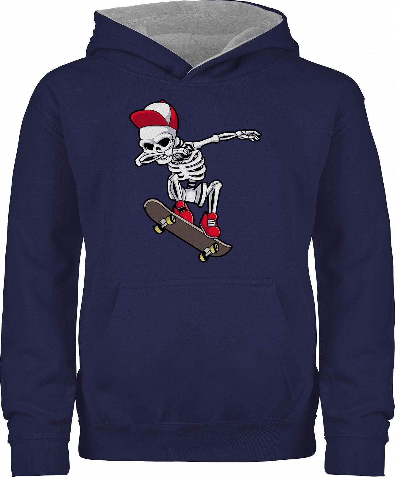 Детское худи Shirtracer Dabbing Skeleton Skateboard Dab Skeleton Skater Cool, фото №1