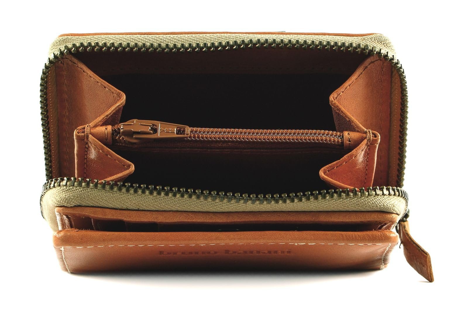 Кошелек bruno banani Zip with Flap Cognac Кожаный Коричневый, фото №3