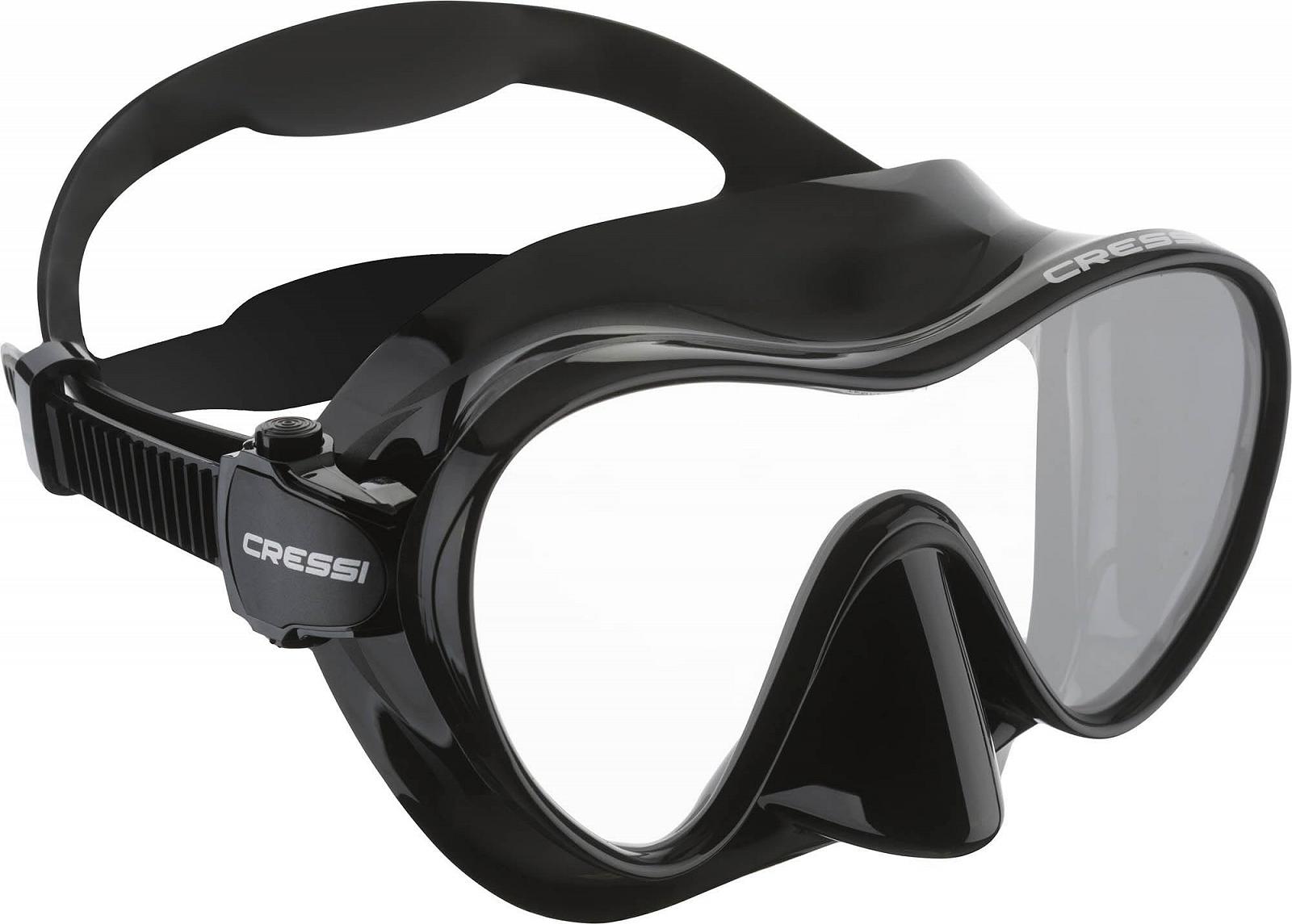 Маска для підводного плавання Cressi Frameless, чорна, фото №1