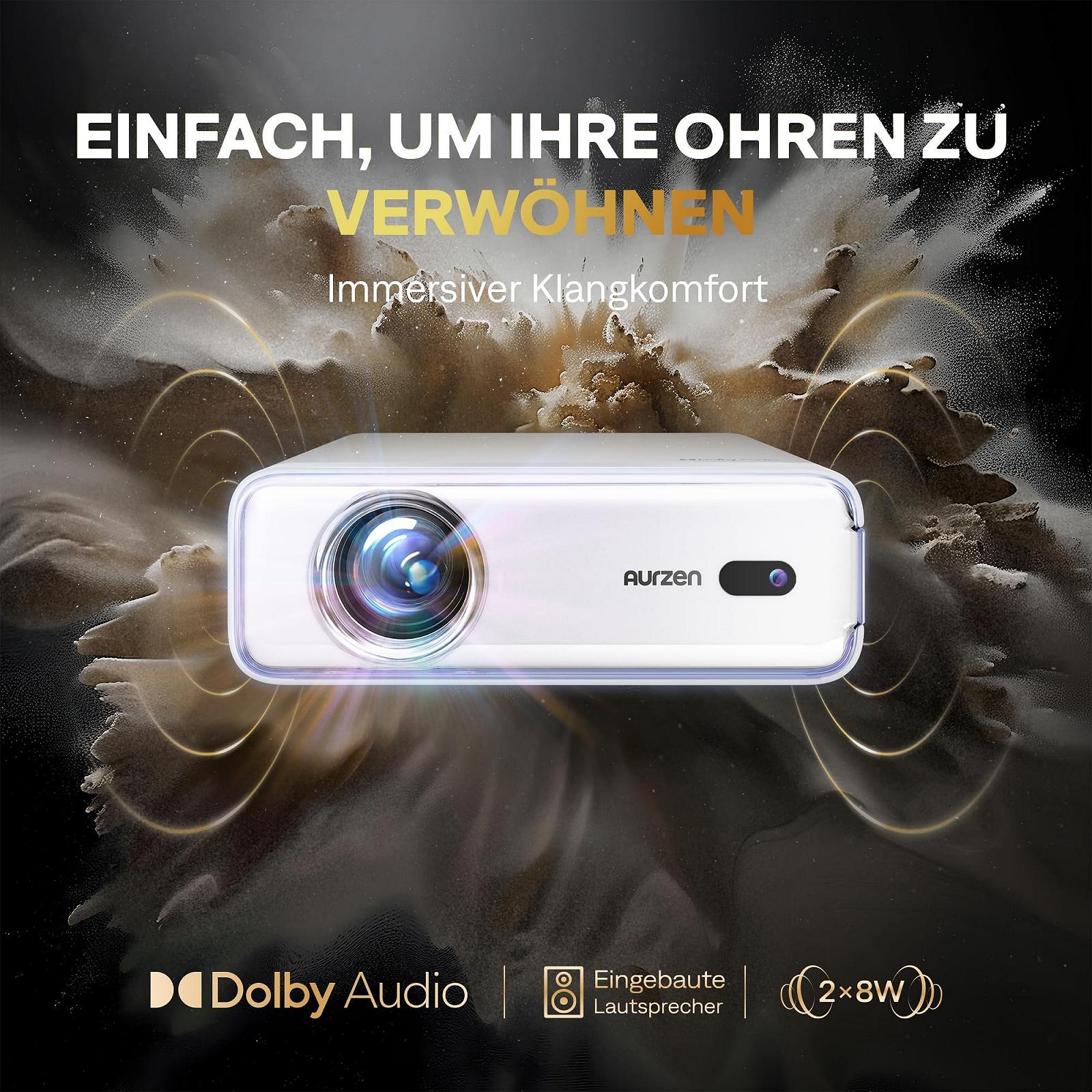 Проектор Aurzen Eazze D1 Smart Projector Home Cinema з підтримкою 4K Full HD 1080P, NetfIix Official & DoIby Audio, фото №5