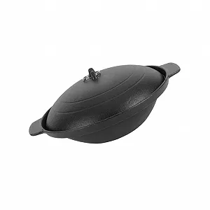 Кастрюля GALPADA чугунная для риса термостойкая эргономичная Yellow - Фото 1