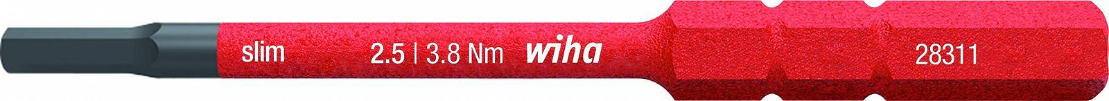 Шестигранная бита Wiha slimBit electric 37224 2.5 x 75 мм для глубоких винтов, фото №1 Шестигранная бита Wiha slimBit electric 37224 2.5 x 75 мм для глубоких винтов, фото №1