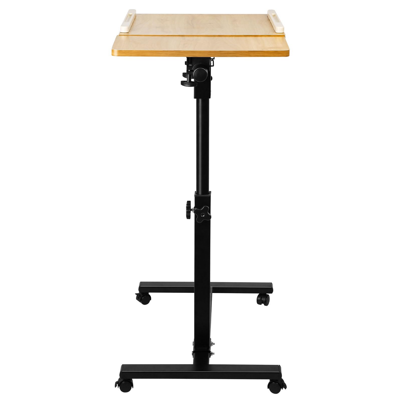 Компьютерный стол с регулировкой высоты, многофункциональный, для дома/офиса/спальни, отделка из натурального дерева, 70 x 44 x 65/95 см, фото №4 Компьютерный стол с регулировкой высоты, многофункциональный, для дома/офиса/спальни, отделка из натурального дерева, 70 x 44 x 65/95 см, фото №4