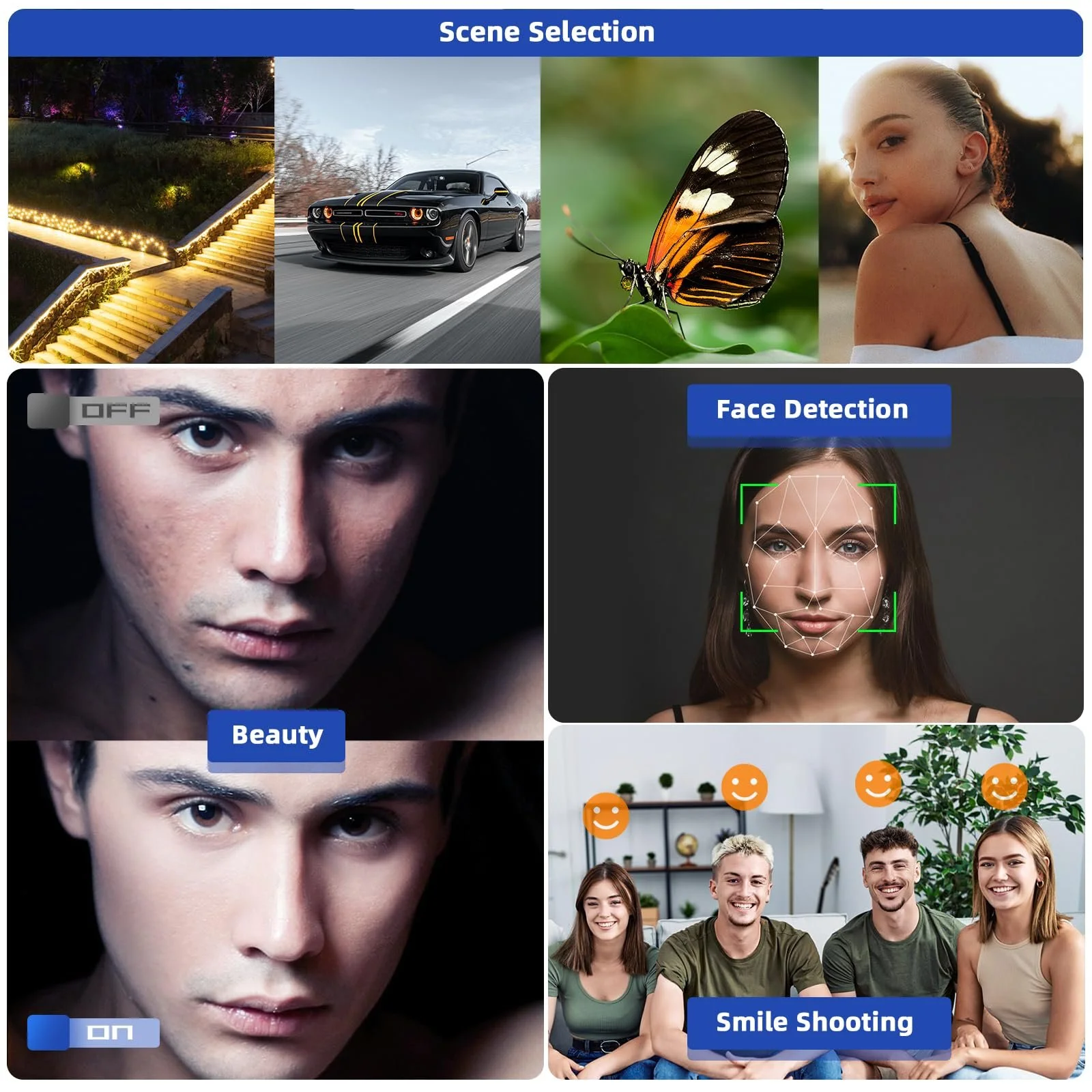 Цифрова фотокамера CCN 48MP 1080P FHD 3,0-дюймовий екран 16X зум 32GB TF-карта Чорний, фото №7