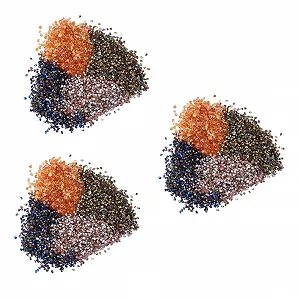 Стрази Housoutil 12 упаковок 5760 шт. Крихітні скляні кришталеві намистини для кришталевий пісок з загостреною основою - Фото 1