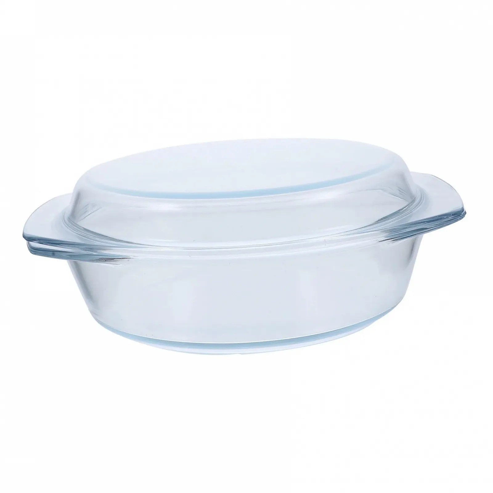 Форма для запекания NOLITOY с крышкой стеклянная круглая для микроволновой печи, фото №1