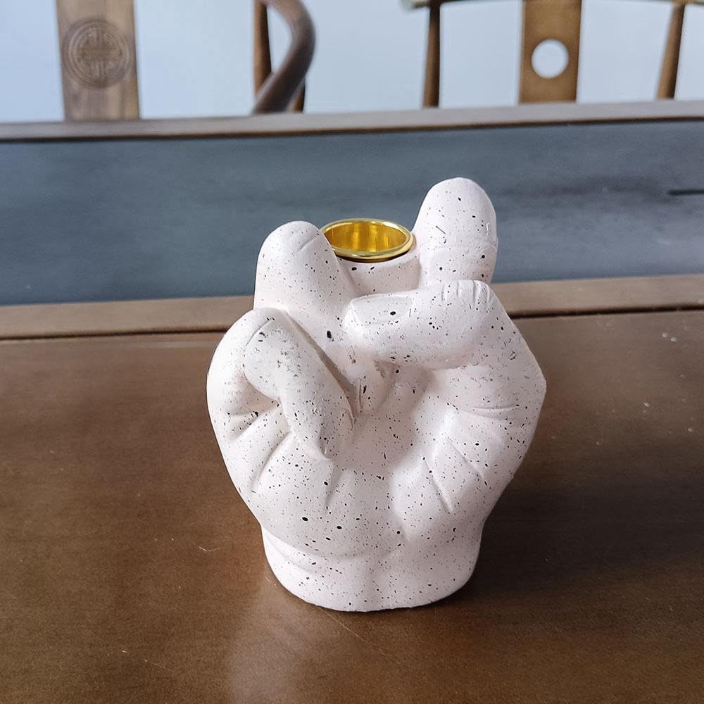 Подсвечник Craft Finger со смешным подсвечником в виде среднего пальца 11 см статуэтка для декора (уп. из 2), фото №3