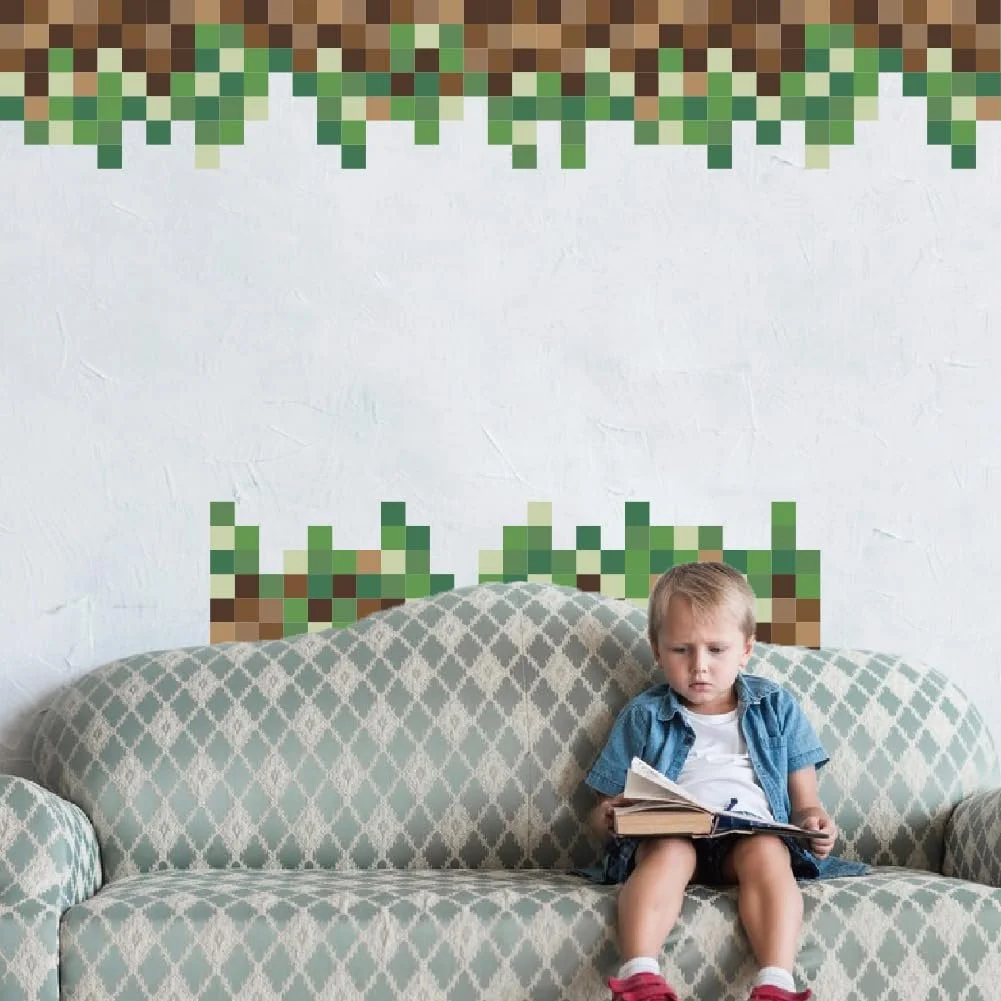 Наклейки на стіну SUPERDANT Green Camo Pixel 3 шт., фото №1