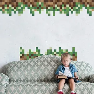 Наклейки на стіну SUPERDANT Green Camo Pixel 3 шт. - Фото 1