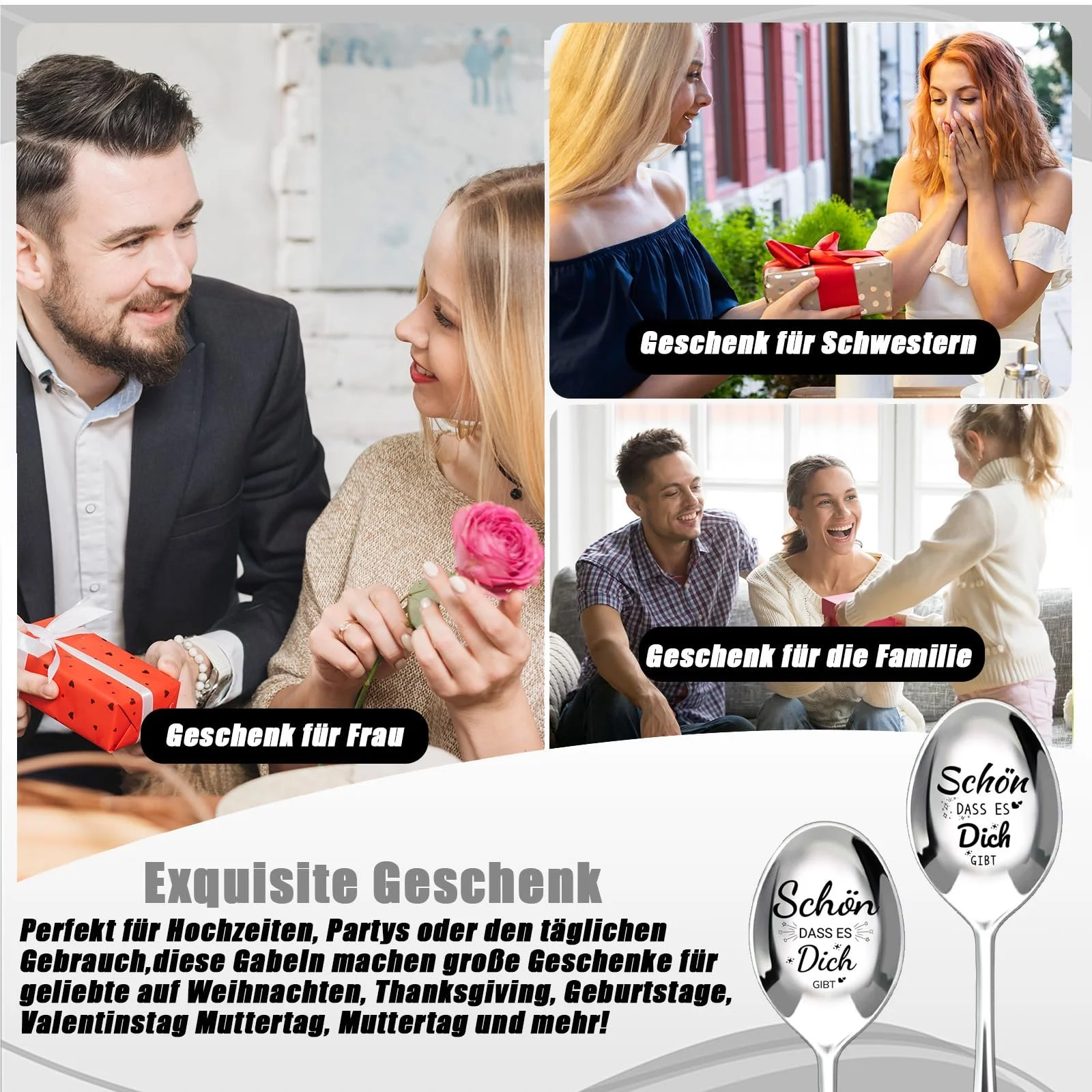 Набір ложок для пластівців 2 шт з гравіюванням, маленькі, фото №7 Набір ложок для пластівців 2 шт з гравіюванням, маленькі, фото №7