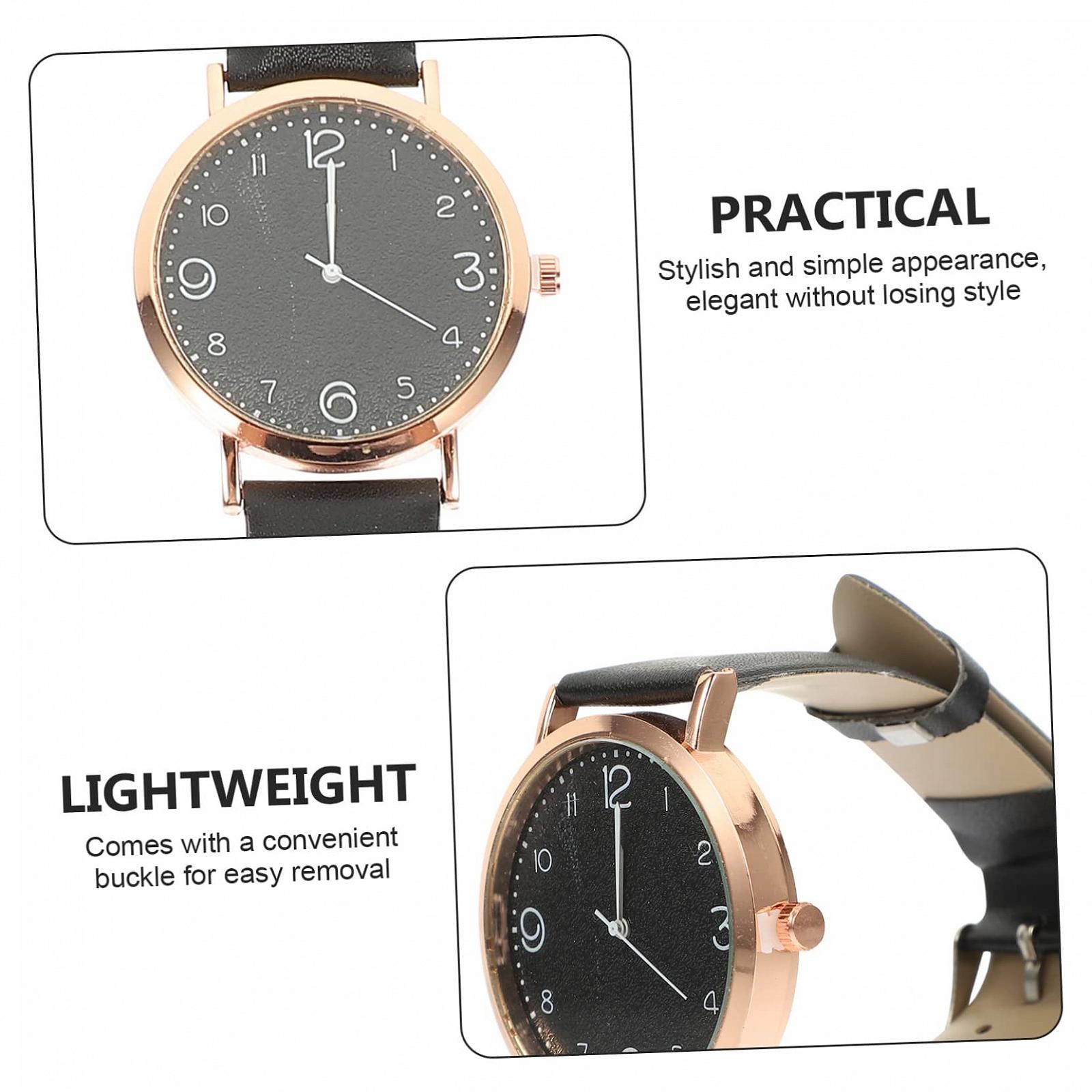 Женские часы PartyKindom Стильные Минималистичные Аналоговые Часы с Кожаным Ремешком, фото №7 Женские часы PartyKindom Стильные Минималистичные Аналоговые Часы с Кожаным Ремешком, фото №7