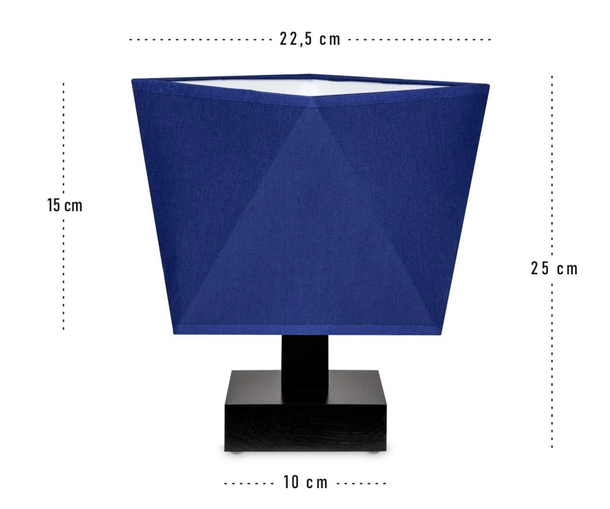 Настільна лампа DIALN2BLD дерев'яна ретро синя, фото №3