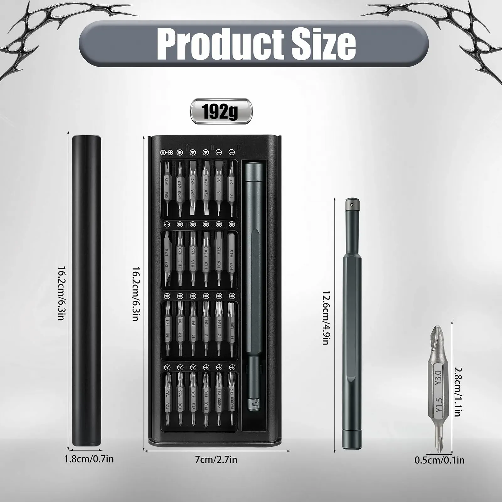 Набір викруток прецизійний 49 в 1 Магнітний Mini для електроніки та гаджетів, фото №2