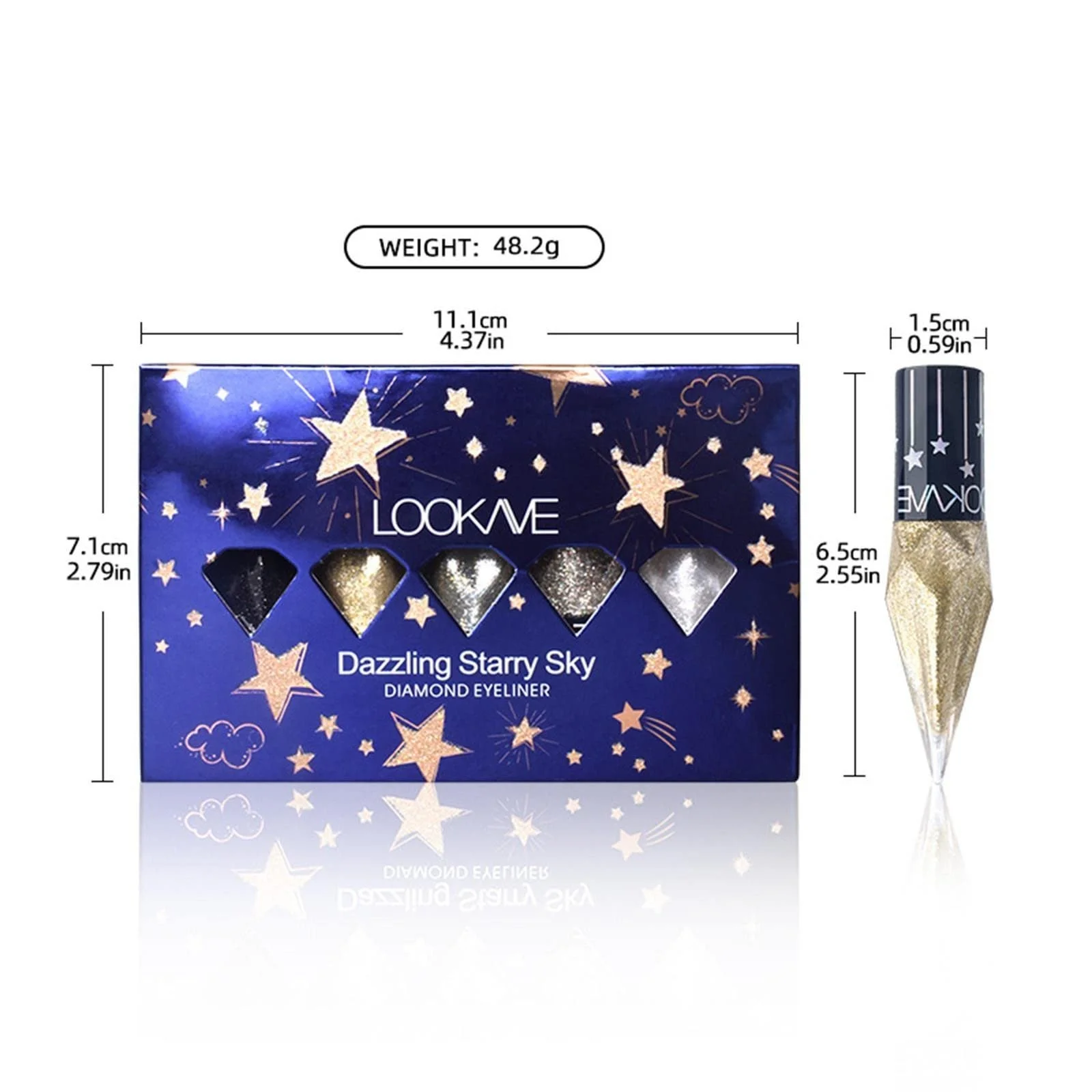 Рідка Підводка для очей з блискітками, фото №6