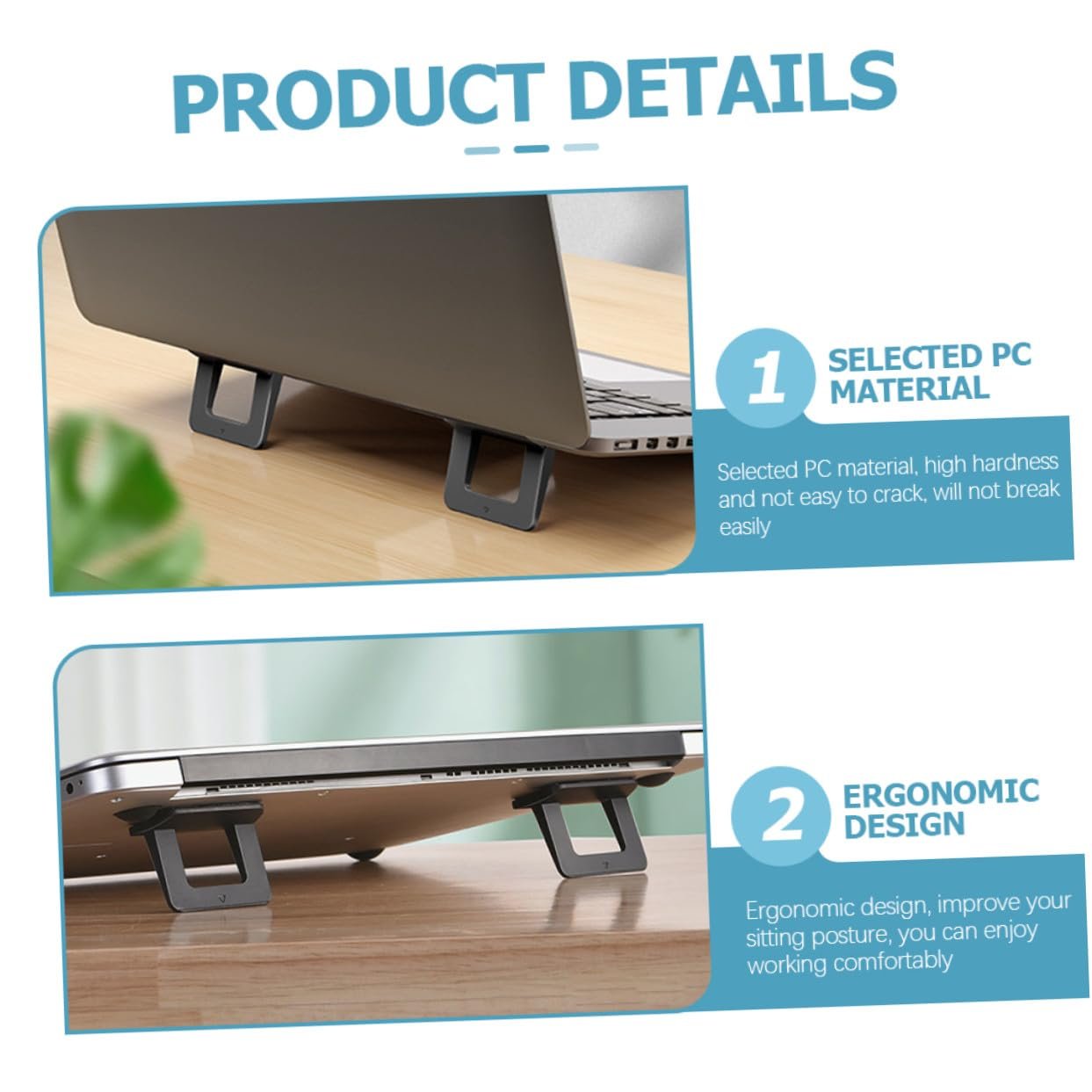 Подставка для ноутбука BESPORTBLE складная PC материал, фото №6