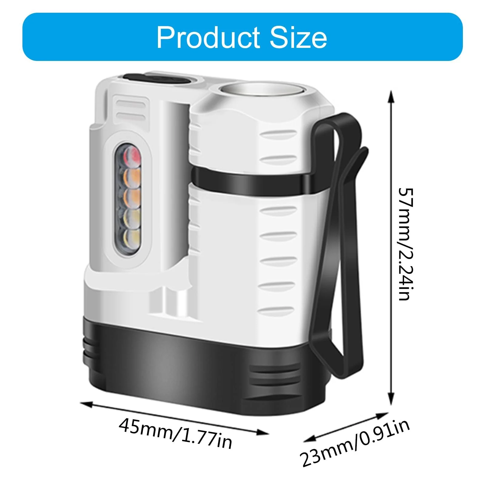 Маленький Светодиодный Фонарь Факел Ручной Яркий Водонепроницаемый Для Кемпинга на Открытом Воздухе Перезаряжаемый С Клипсой, фото №7