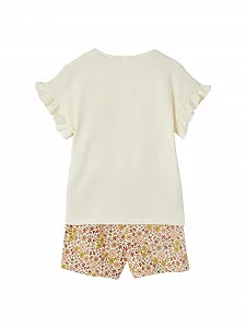 Комплект піжам VERTBAUDET, 2 шт., з ребристого трикотажу для дівчаток, короткий synthetic.ua - Фото 1