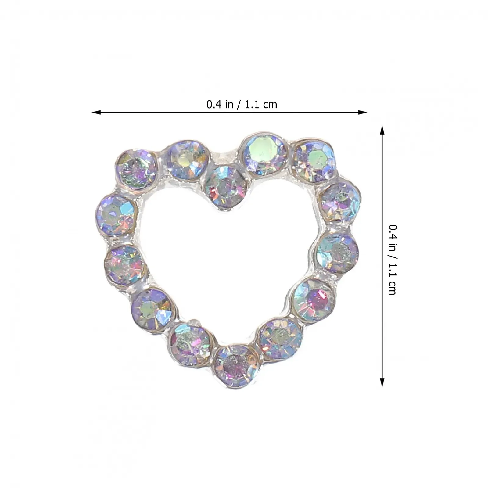 Украшения для ногтей Сердце KALLORY 3D Блестящие стразы Металл Любовь Сердце Кристалл 30 штук, фото №6 Украшения для ногтей Сердце KALLORY 3D Блестящие стразы Металл Любовь Сердце Кристалл 30 штук, фото №6