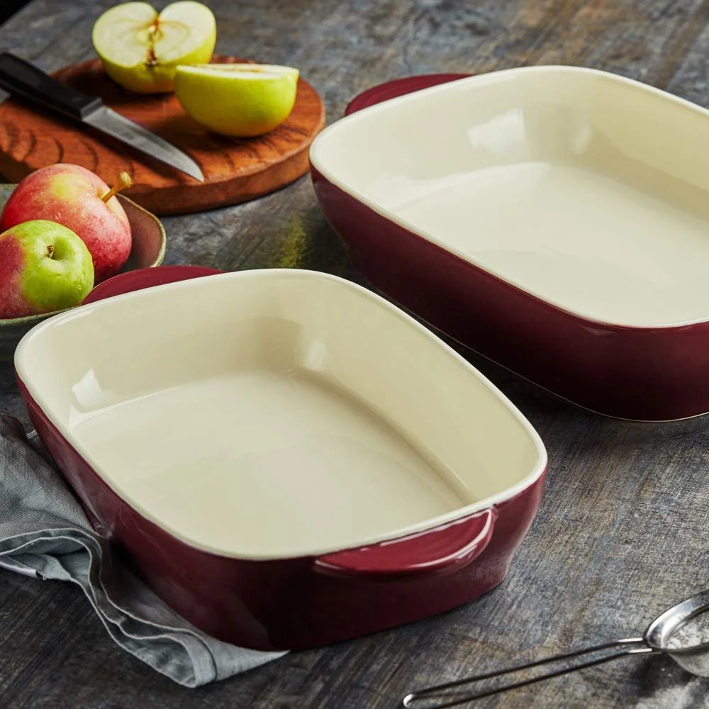 Форма для запекания керамическая прямоугольная Красная 1 л 183 x 122 x 45 мм, фото №6 Форма для запекания керамическая прямоугольная Красная 1 л 183 x 122 x 45 мм, фото №6