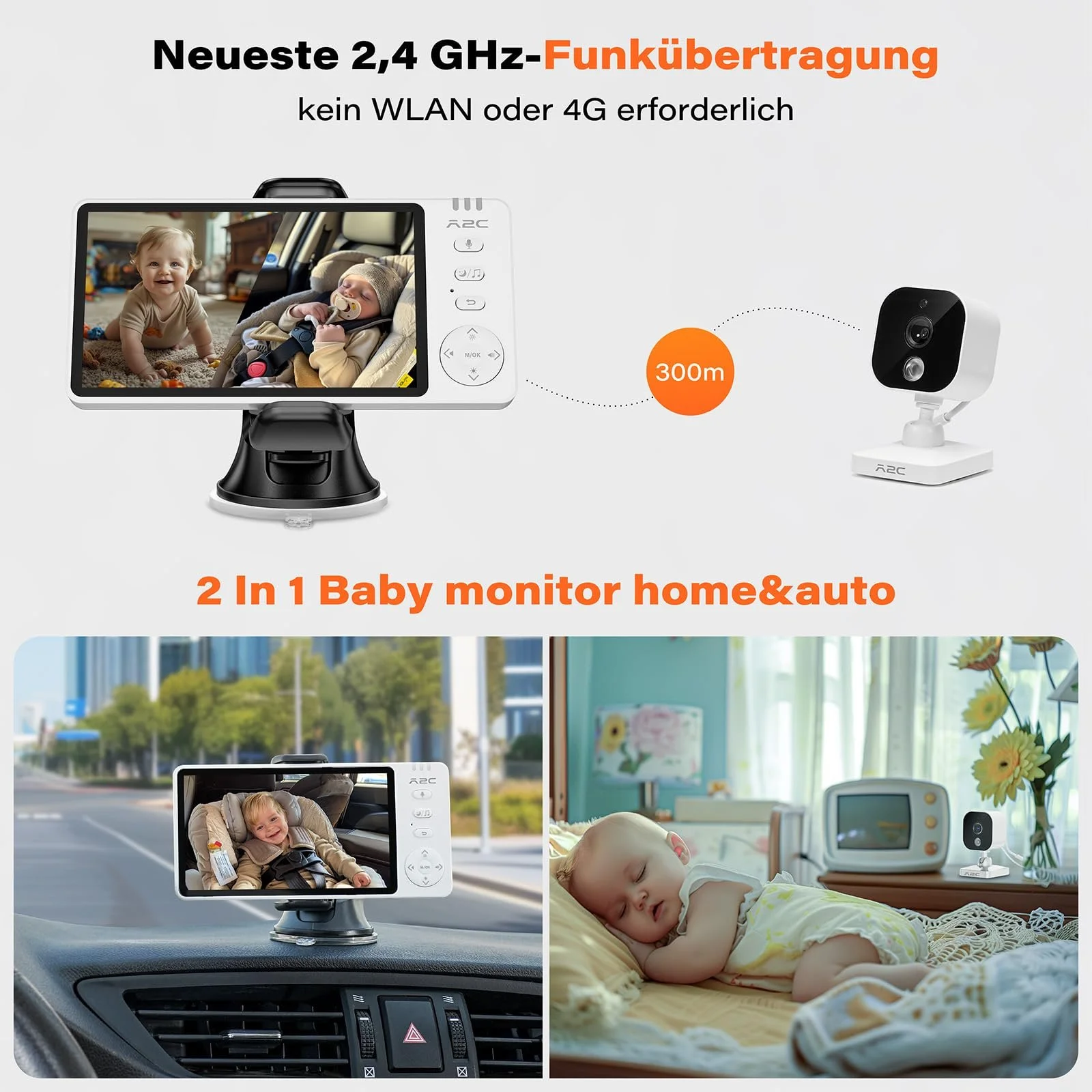 Відеоняня APPS2Car 2-in-1 5" 1080p Home & Car Night Vision Intercom, фото №2 Відеоняня APPS2Car 2-in-1 5" 1080p Home & Car Night Vision Intercom, фото №2