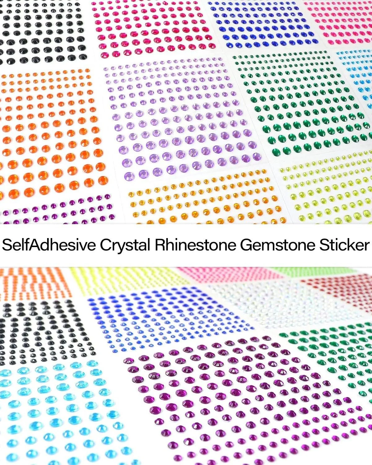 Стрази Блискітки Блискітки Самоклеючі , 2000+ штук, фото №3