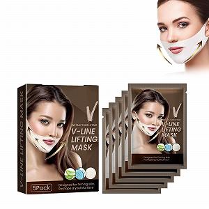 Маска для подбородка V-образная для подтяжки лица, для формирования лица, увлажняющая - Фото 1