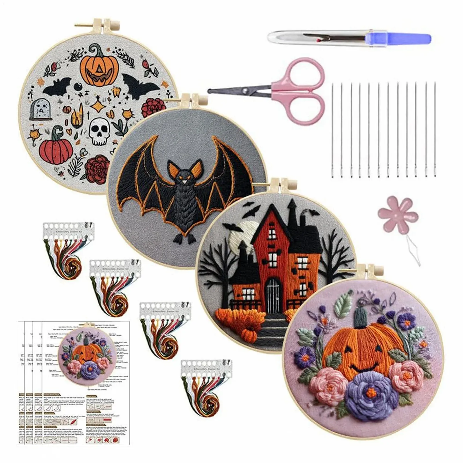 Набір для вишивання Knowlife Halloween pumpkin pattern Хелловін, фото №6