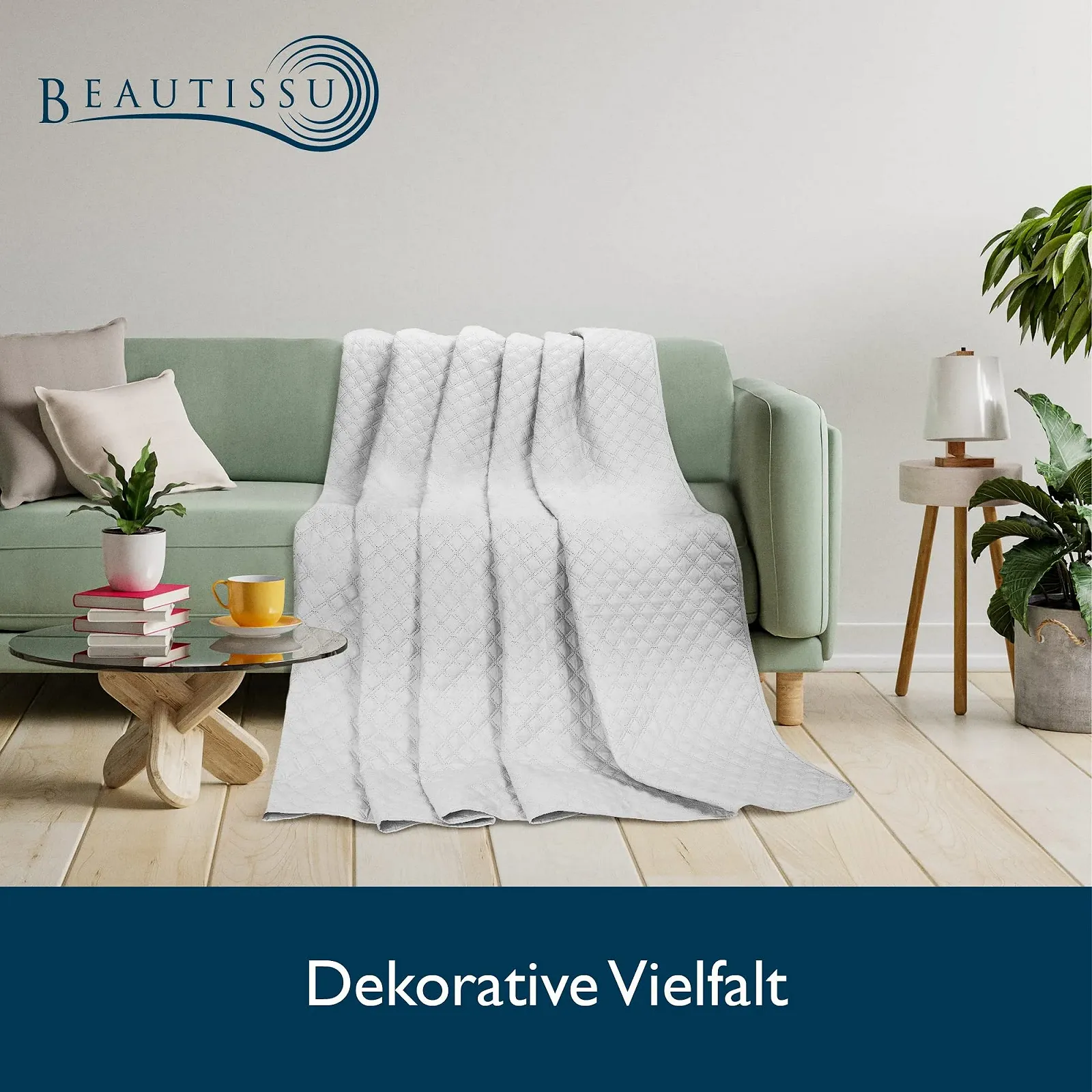 Покривало Beautissu Olivia 240 x 220 см, стьобане, сіро-світле, фото №8