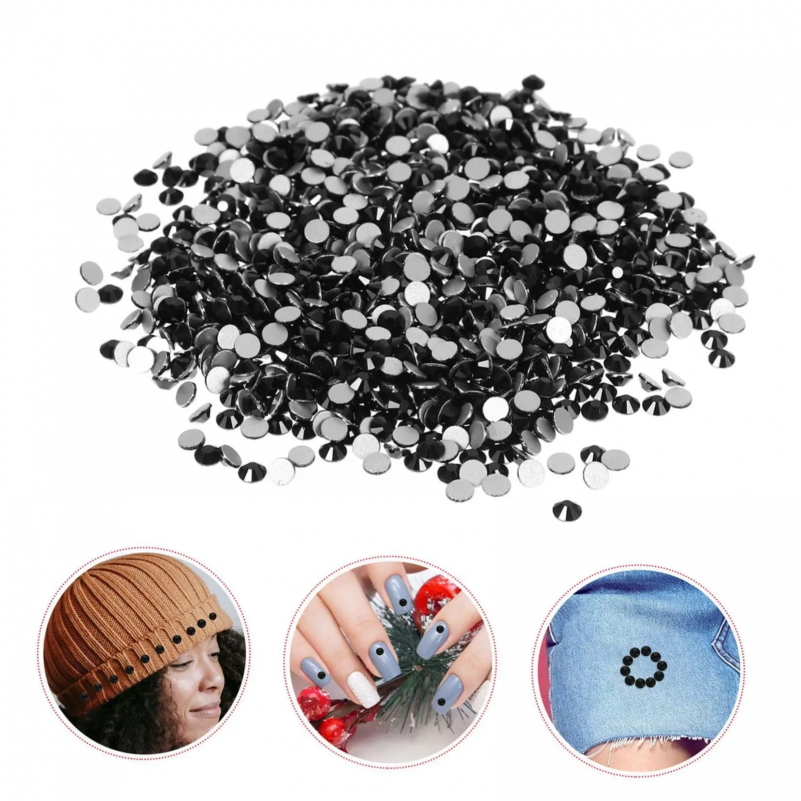 Стразы для ногтей PLAFOPE SS12 SS16 1440 штук, фото №5