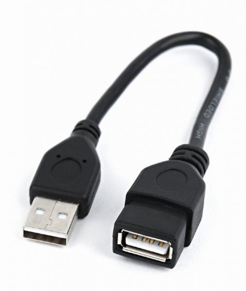 Подовжувач Cablexpert CCP-USB2-AMAF-0.15M преміум якість USB 2.0 A-тато/A-мама 0.15 м, фото №2 Подовжувач Cablexpert CCP-USB2-AMAF-0.15M преміум якість USB 2.0 A-тато/A-мама 0.15 м, фото №2