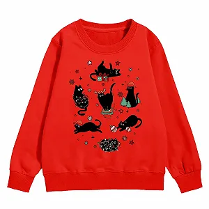 Пуловер з капюшоном і принтом і дівчаток з довгими рукавами synthetic.ua - Фото 1