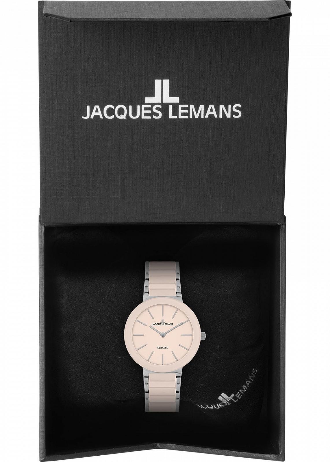 Женские часы Jacques Lemans Monaco Ceramic 34 мм 10 ATM со стальным ремешком 42-7X, фото №3