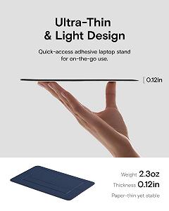 Підставка для ноутбука MOFT Invisible Airflow, з відкритим дизайном для відведення тепла, регульовані подвійні кути, багаторазового використання та без залишків, сумісна з ноутбуками до 16 дюймів, темно-синя synthetic.ua - Фото 1