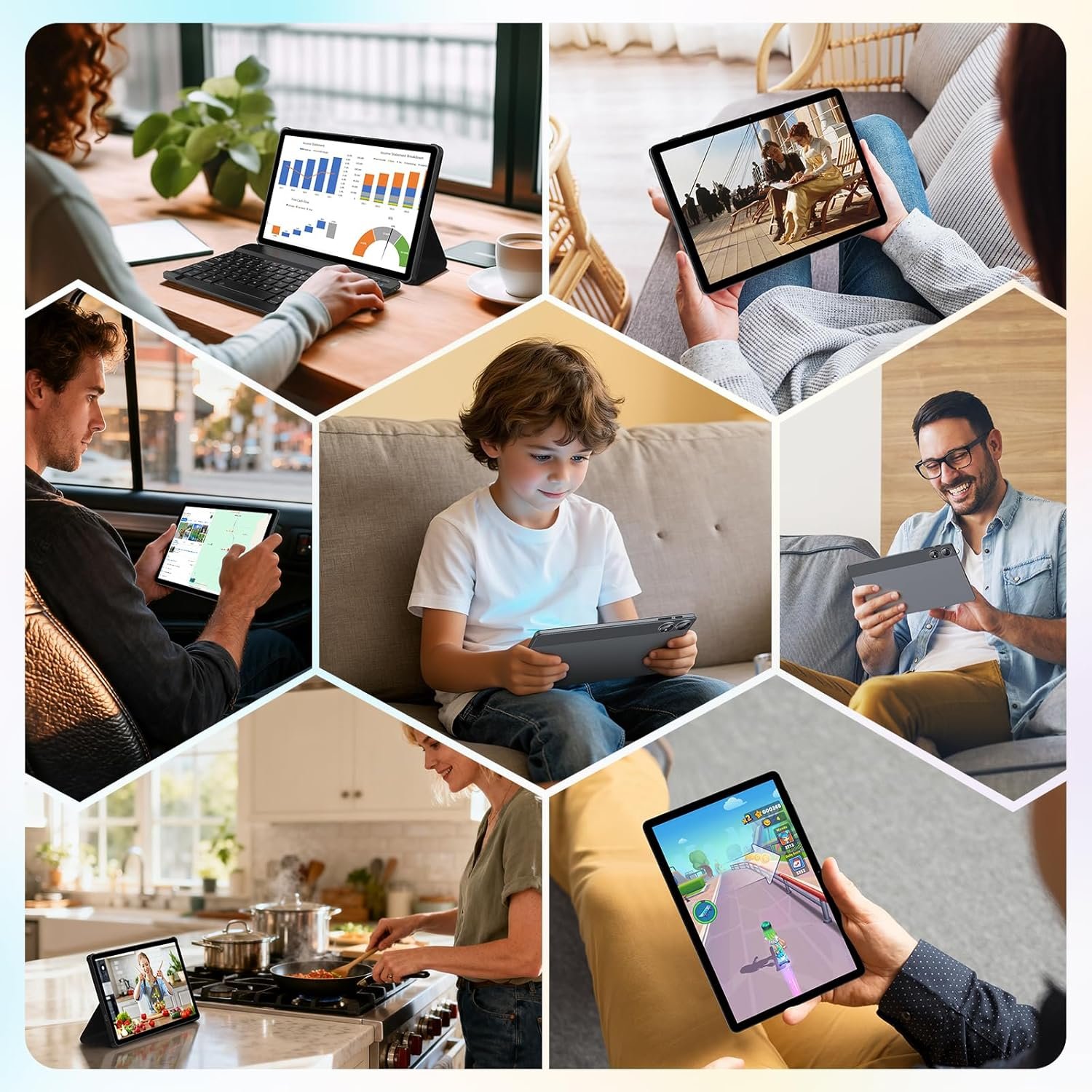 Планшет PIXGOOD M128 11" (12+24)/512ГБ 2K 4G 2 SIM Android 15 Чорно - сірий, фото №7