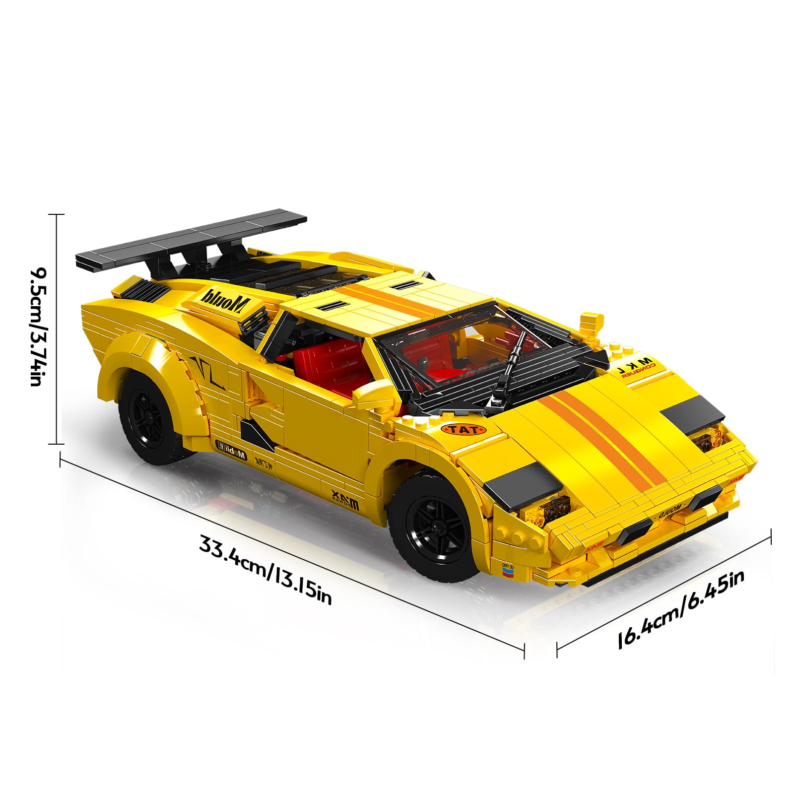 Технічний Mould King 13195H Спортивний автомобіль Конструктор 1384 деталі, фото №5