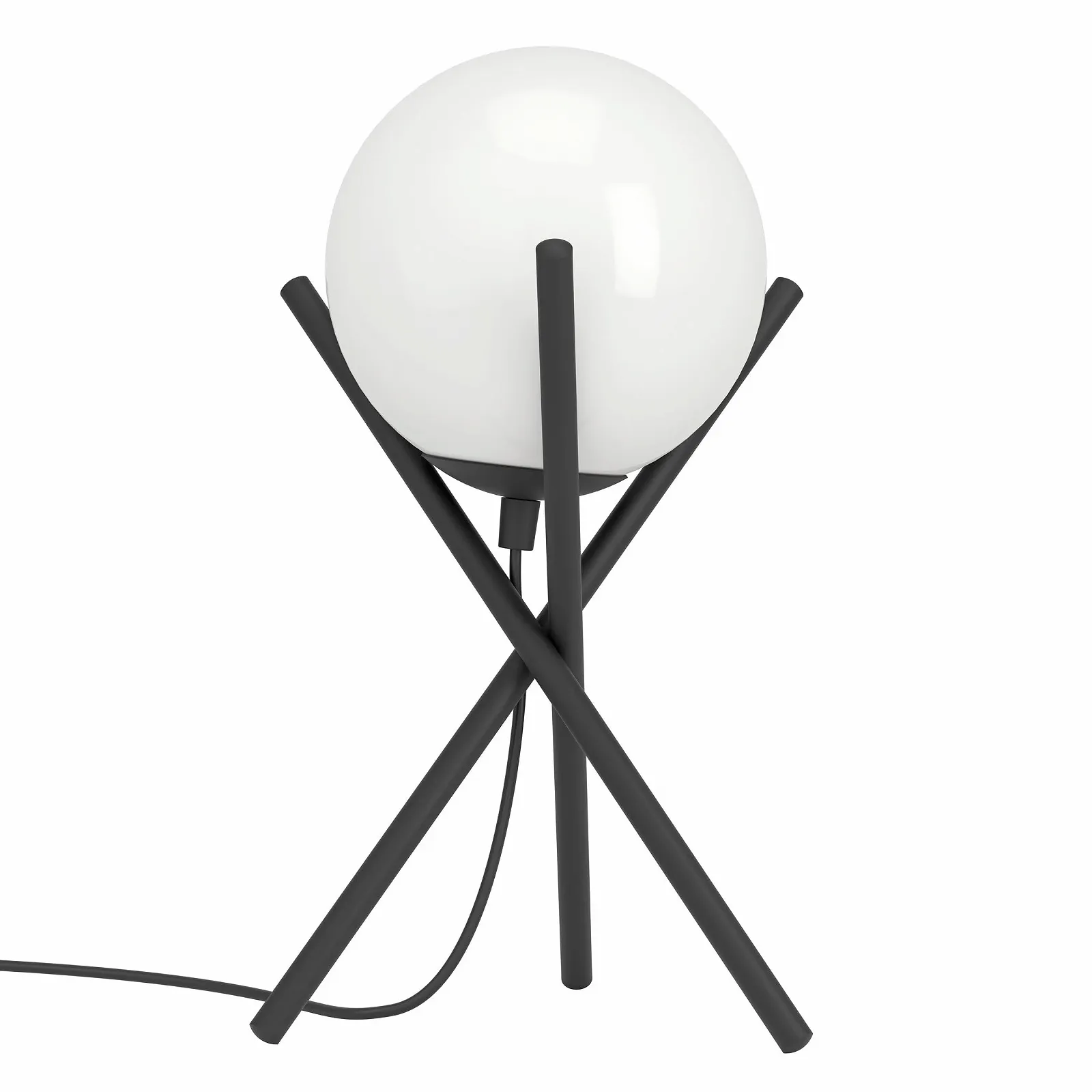 Настільна лампа EGLO Castellato метал скло E14 чорний білий, фото №2