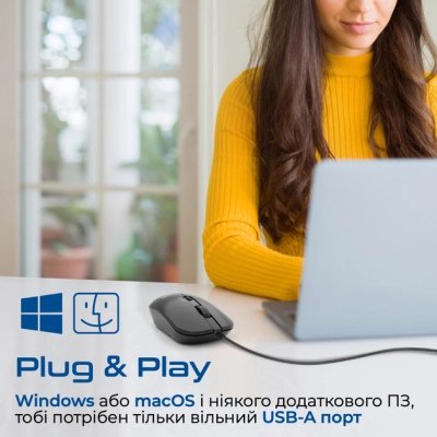 Мышка Promate CM-2400 USB Black (cm-2400.black), фото №7 Мышка Promate CM-2400 USB Black (cm-2400.black), фото №7