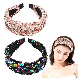 Набор из 2-х блестящих обручей на голову. - Фото 1