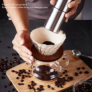 Кофемолка Buachois 20W, 1600 об/мин, регулировка скорости (60), нержавеющая сталь synthetic.ua - Фото 1