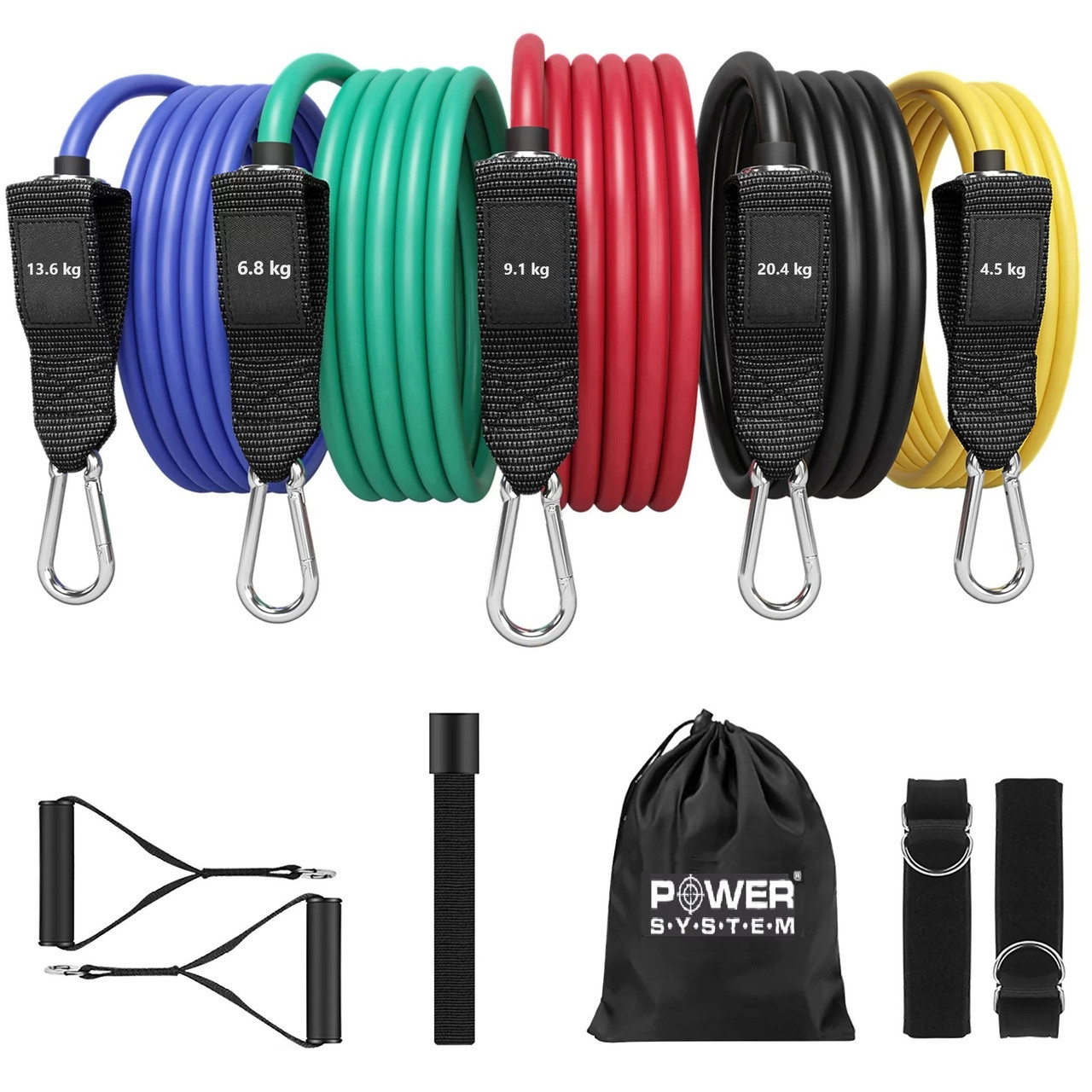 Набір трубчастих еспандерів Power System PS-4099 Total Expander Set 5шт до 55 кг, фото №1