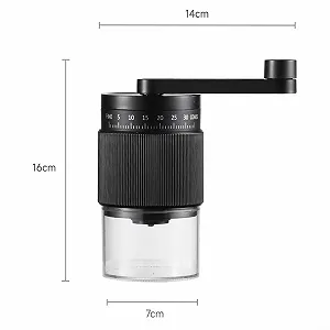 Ручная кофемолка с 35 регулируемыми параметрами помола, эргономичной ручкой, простая в очистке, усовершенствованный синтетический жерновой механизм synthetic.ua - Фото 1