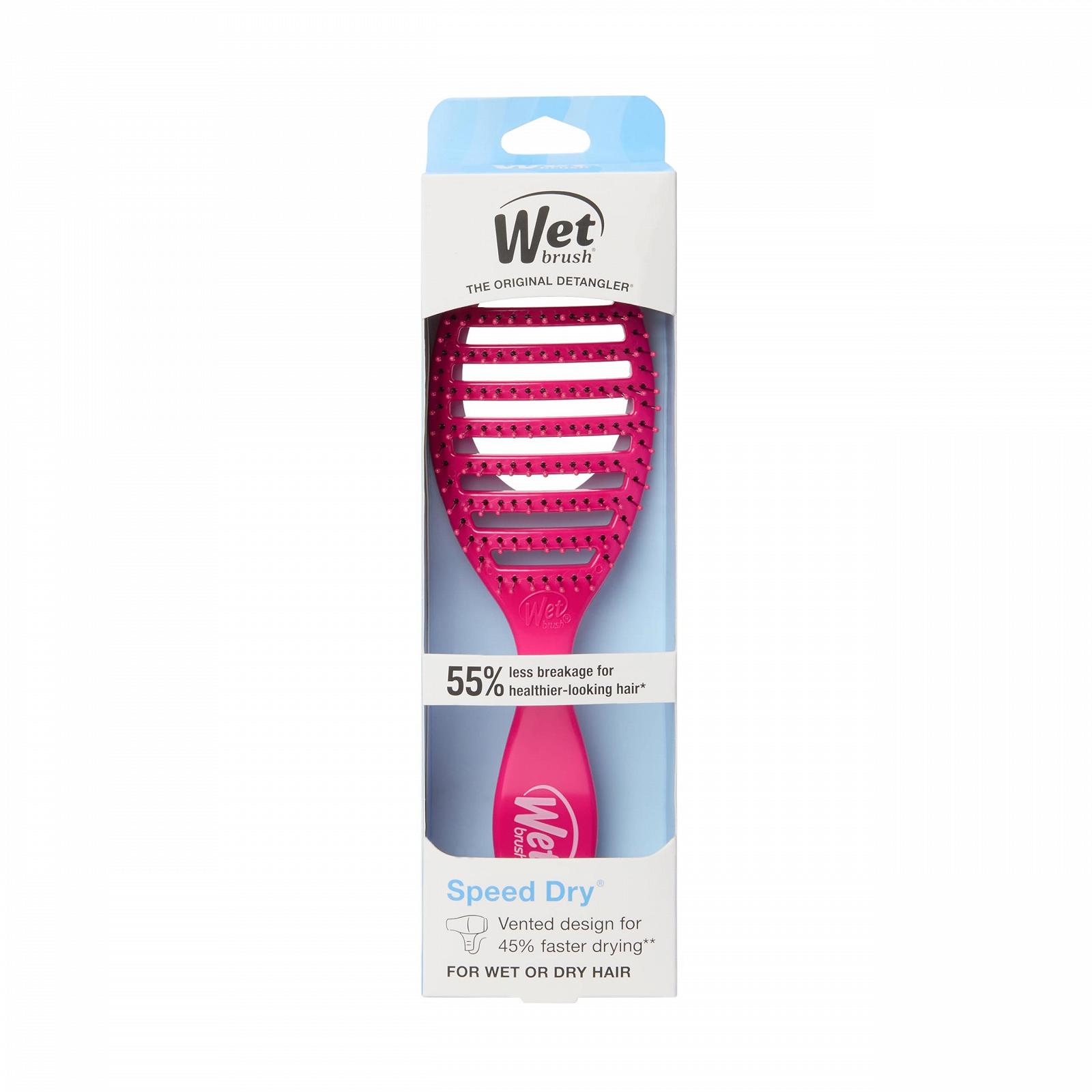 Гребінець Wet Brush Speed Dry TM вентильована для сушіння феном рожева, фото №11