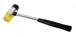 Молоток бляхаря MASTERTOOL 35 мм гума/пластик металева рукоятка 02-0330 - Фото 1