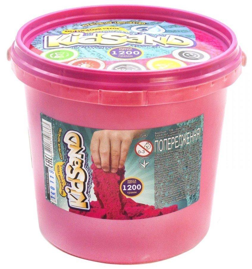 Кинетический песок Danko Toys KidSand розовый 1200 г KS-01-04, фото №1